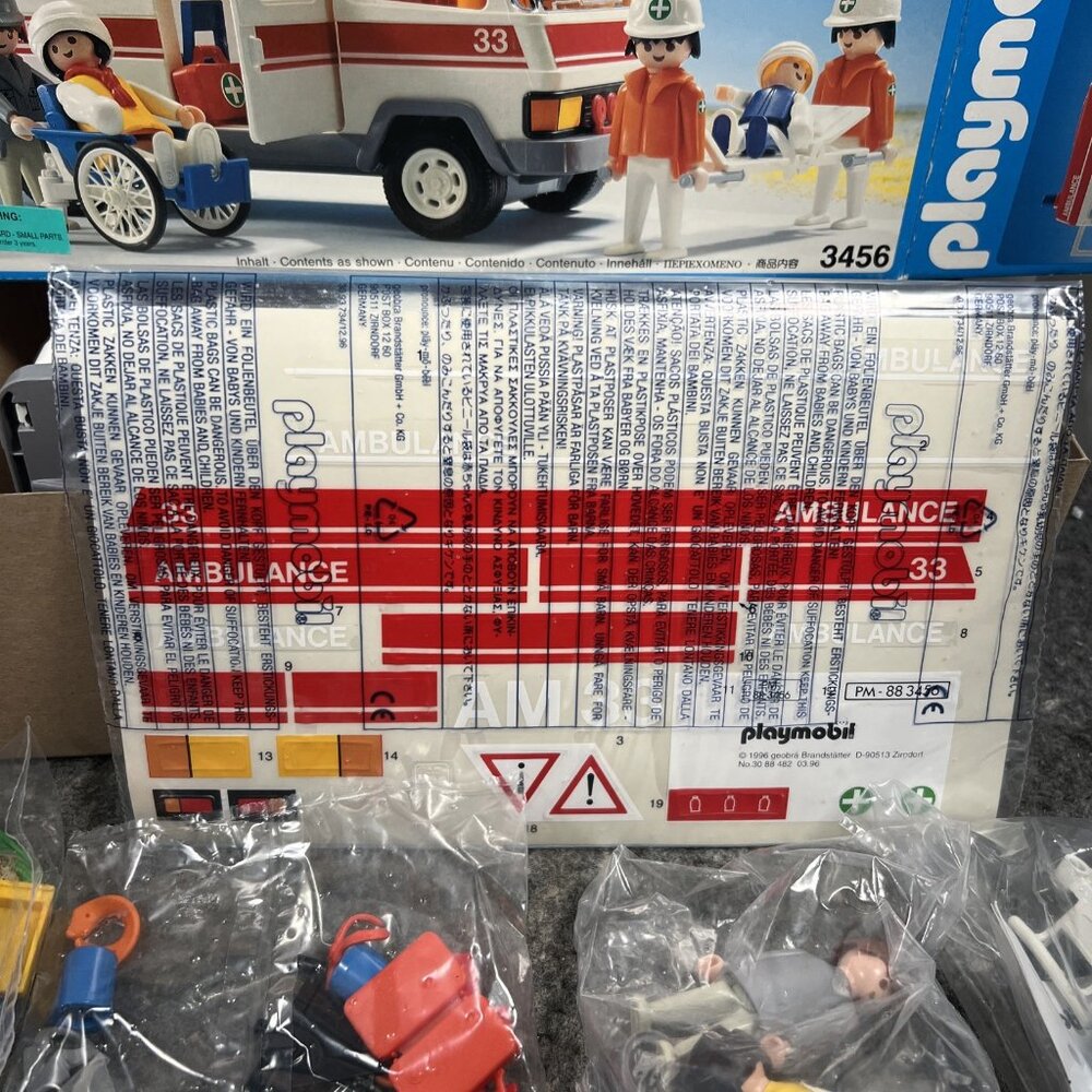 PLAYMOBIL 3456 AMBULANCE MADE IN GERMANY 1992 NIOB - Picture 6 of 15
